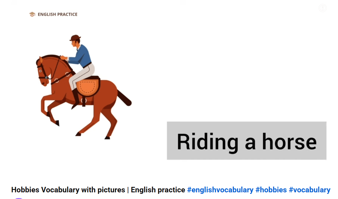 Hobbies Vocabulary with pictures